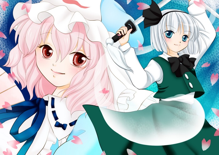 Youmu Konpaku and Yuyuko Saigyouji from Touhou