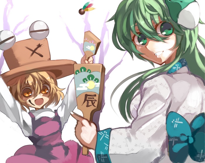 Suwako Moriya and Sanae Kochiya from Touhou