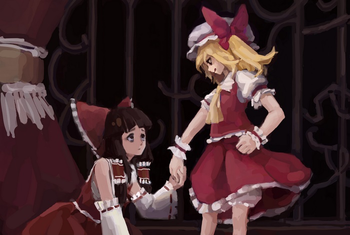 Reimu Hakurei and Flandre Scarlet from Touhou