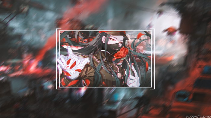 Anime Girl with Rose 4K