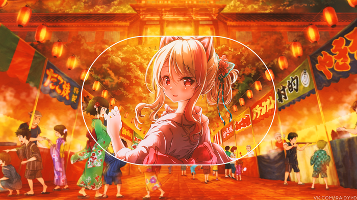 Anime Girl at a Japanese Festival 4K