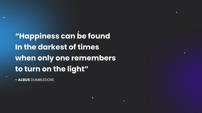 Happiness quote by Albus Dumbledore