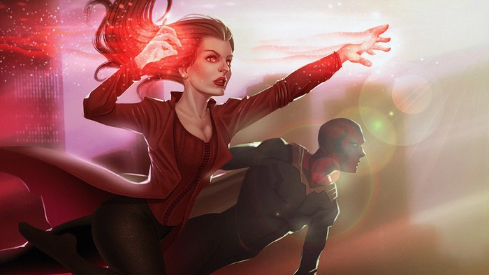 Scarlet Witch and Vision from Marvel Comics