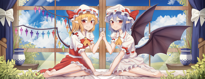 Flandre Scarlet and Remilia Scarlet from Touhou 4K