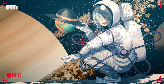 Koishi Komeiji from Touhou in space