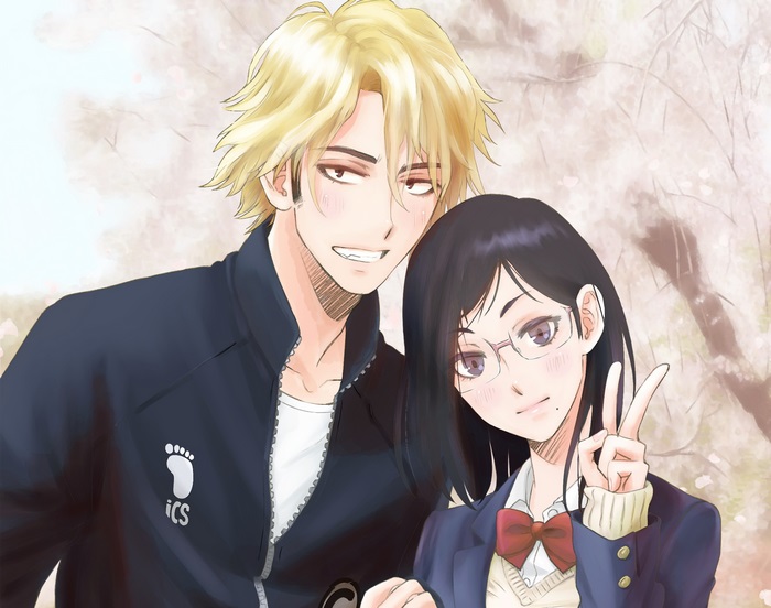 Kiyoko Shimizu and Keishin Ukai from Haikyu!!