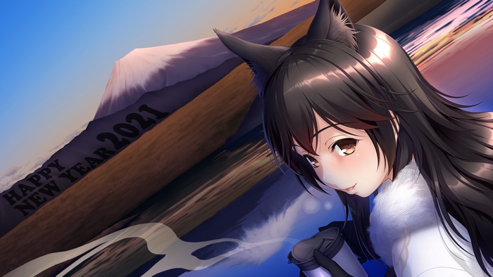 Atago from Azur Lane celebrating New Year 2021