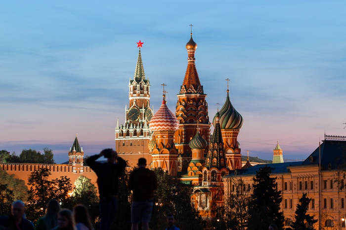 Saint Basil's Cathedral and Spasskaya Tower in Moscow 4K