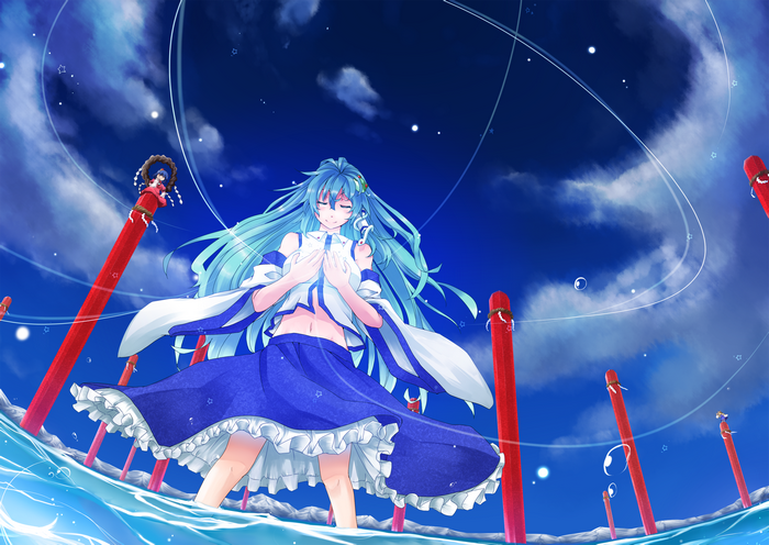 Kanako Yasaka from Touhou with Sanae Kochiya