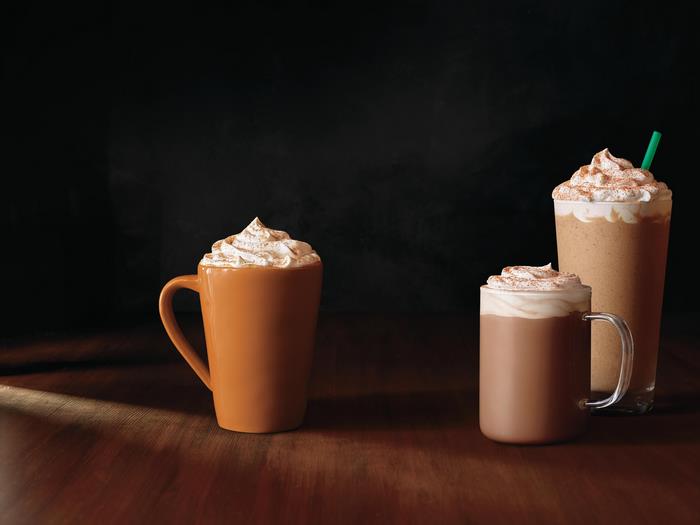 Starbucks Pumpkin Spice Latte and Hot Chocolate