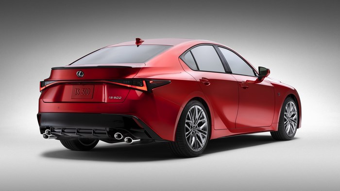 Red Lexus IS 500 F Sport Performance 4K