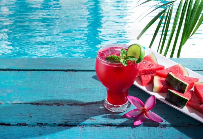 Watermelon Cocktail by the Pool