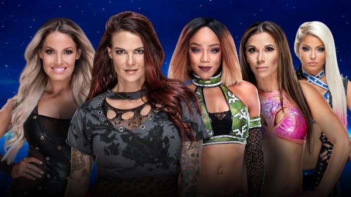 WWE Superstars Alexa Bliss, Alicia Fox, Lita, and Trish Stratus