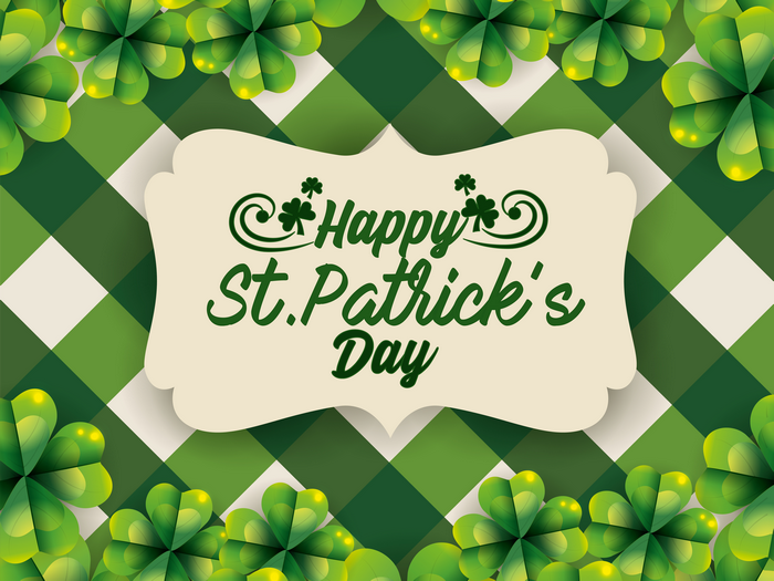 Happy St. Patrick's Day Clover Background