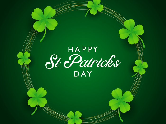 Happy St. Patricks Day Clover 4K