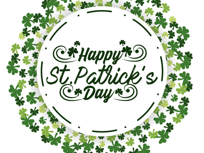Happy St. Patrick's Day Clover Design