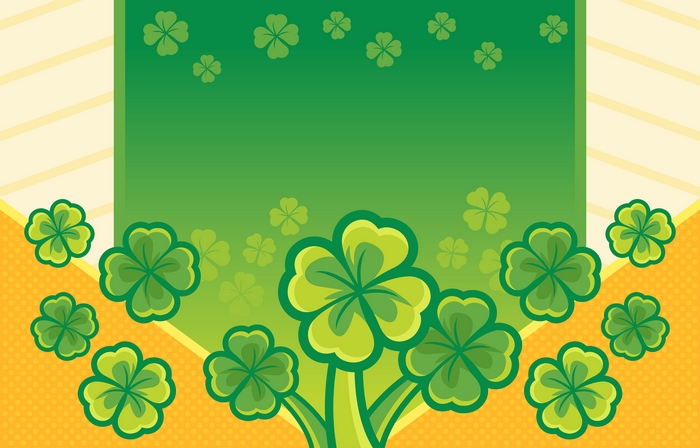 St. Patrick's Day background with clovers