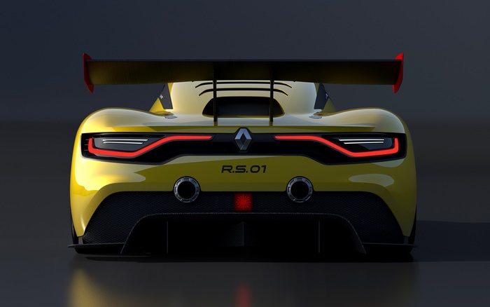 Yellow Renault Sport RS 01 Race Car