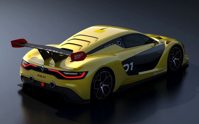 Yellow Renault Sport RS 01 Race Car