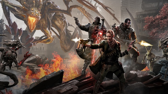 Remnant: From The Ashes characters fighting monsters