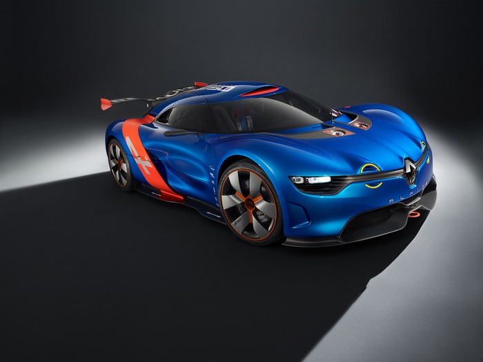 Blue Renault Alpine A110-50 Concept Race Car