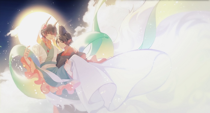 Hakutaku and Hoozuki from Hoozuki No Reitetsu 4K