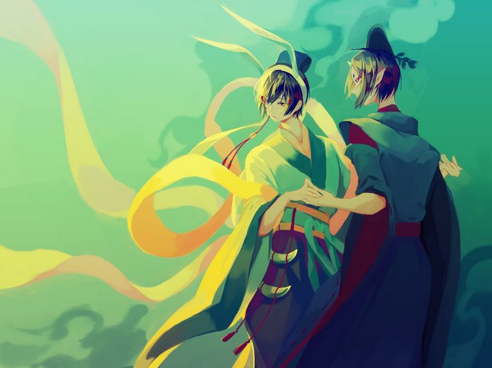 Hoozuki and Hakutaku from Hoozuki No Reitetsu 4K