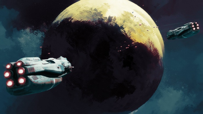 Spaceships near a planet