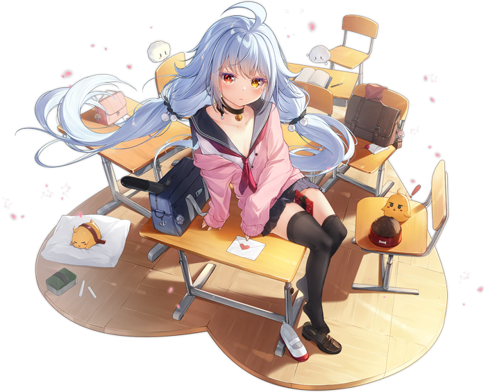 Nicholas from Azur Lane in classroom setting