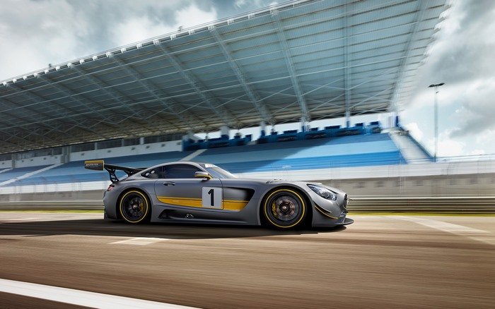 Mercedes-Benz AMG GT3 race car on a track