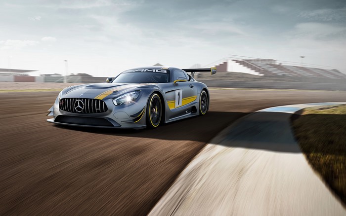 Mercedes-Benz AMG GT3 Race Car on Track