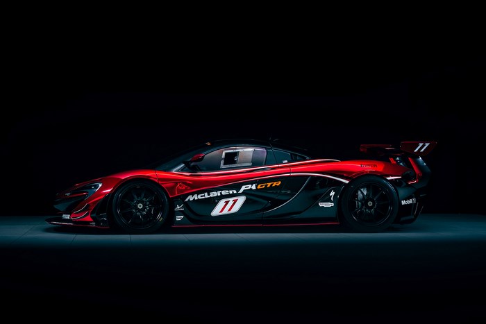 McLaren P1 GTR race car with number 11