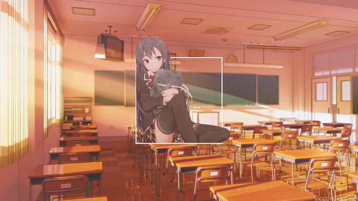 Yukino Yukinoshita in a classroom