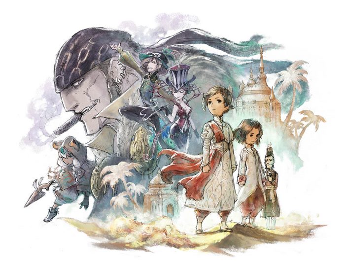 Bravely Default II characters and landscape
