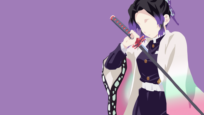 Shinobu Kochou from Kimetsu no Yaiba with Katana