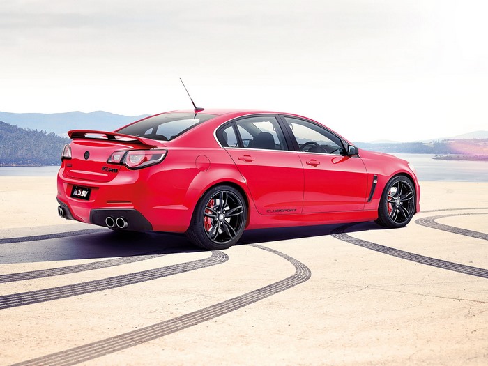 Red Holden HSV Clubsport R8 Sedan