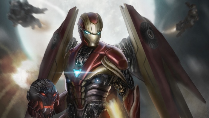 Iron Man with Ultron's Head from Marvel Comics 4K