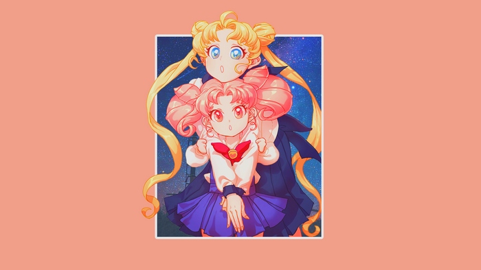 Sailor Moon and Sailor Chibi Moon