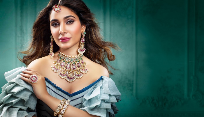 Indian Woman Wearing Traditional Jewelry