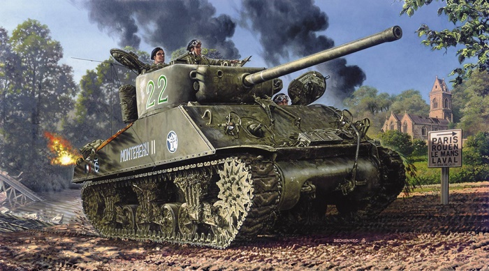 M4 Sherman Tank in Combat