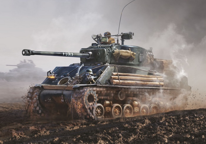 M4 Sherman Tank in Battlefield Action