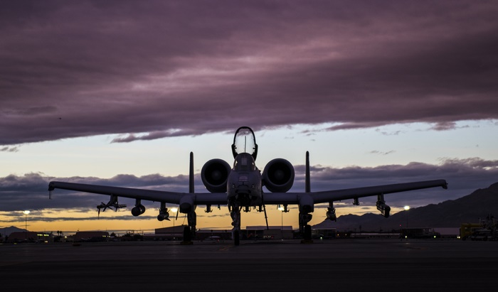 Fairchild Republic A-10 Thunderbolt II at Dusk
