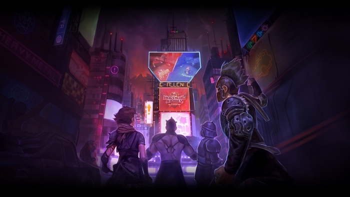 Heavy Metal Machines characters in a futuristic city