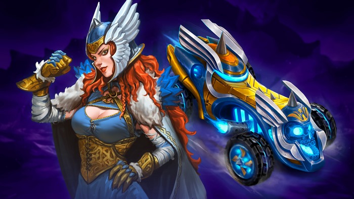 Valkyrie and a futuristic vehicle from Heavy Metal Machines