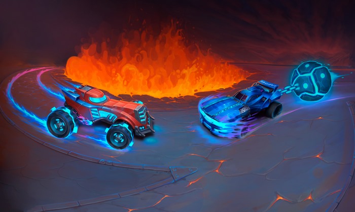 Heavy Metal Machines two futuristic cars racing