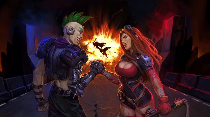 Heavy Metal Machines characters arm wrestling