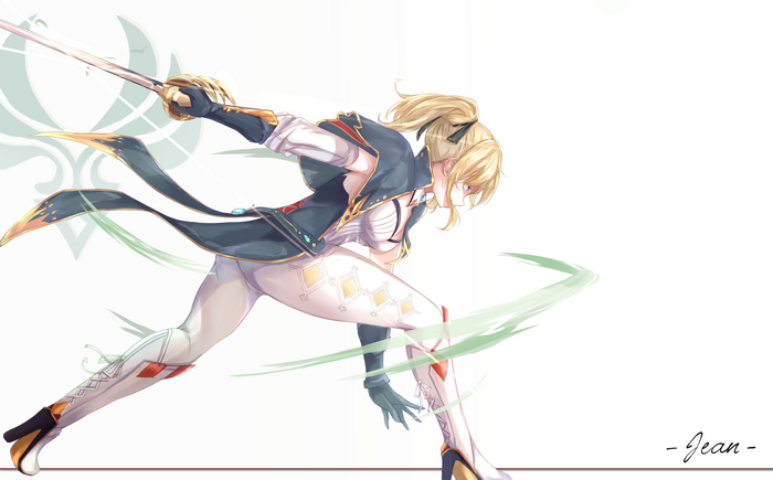 Jean from Genshin Impact with sword
