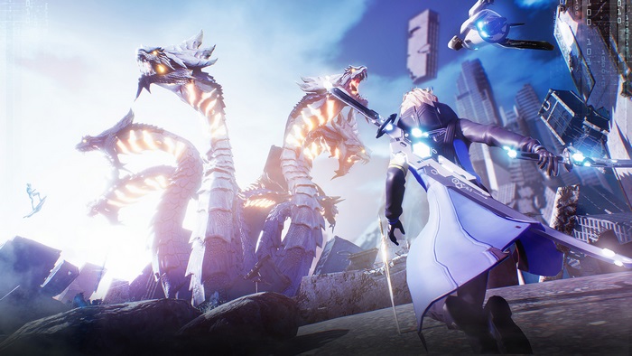 Dragon Raja: Character fighting a multi-headed dragon