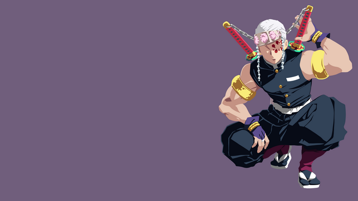 Tengen Uzui Minimalist Art from Kimetsu no Yaiba