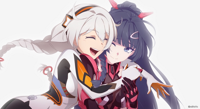 Kiana Kaslana and Mei Raiden from Honkai Impact 3rd